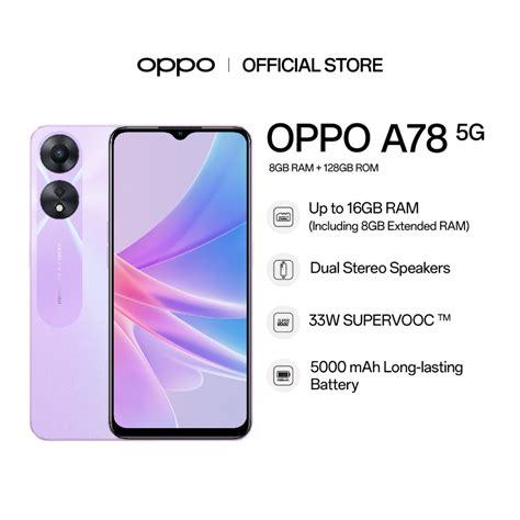 [NEW LAUNCH] OPPO A78 Smartphone 8GB RAM + 128GB ROM | 33W SUPERVOOC ...