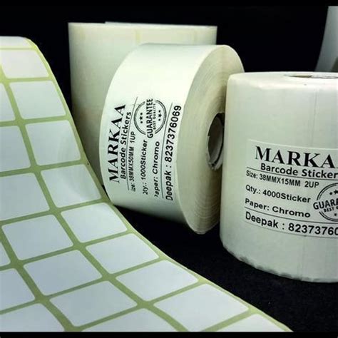 White Barcode Stickers, 2x1 Inch at Rs 50/roll in Ulhasnagar | ID ...