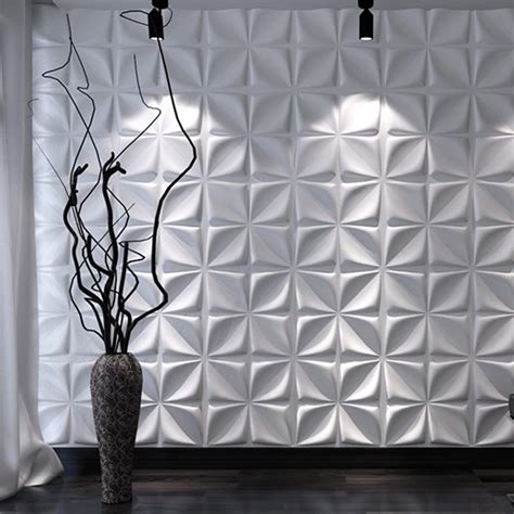 Art3d Decorative 3D Wall Panels Textured 3D Wall Covering White, 3 Sq ...