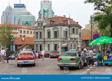 Old Style German Colonial Buildings In Downtown Qingdao, China ...