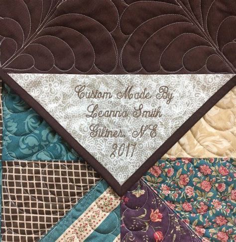 Custom Quilt Labels Set of 5 Personalized Embroidered Corner | Etsy ...