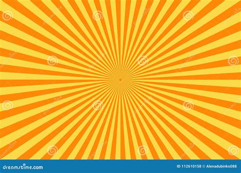 Retro Comic Book Background. Vintage Yellow Sun Rays Stock Vector ...