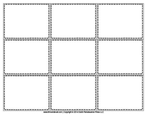 Blank Flash Card Templates | Printable Flash Cards | PDF Format