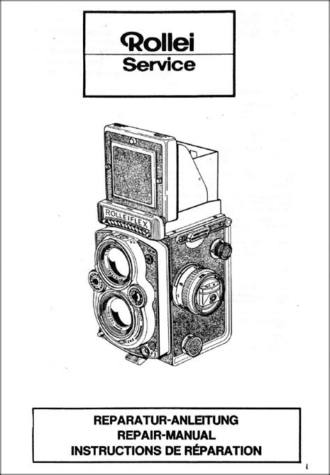 Product Details | Rolleiflex TLR Repair Manual | Rollei | Service ...