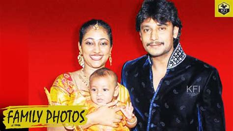 Darshan Family Photos With Wife And Son | Vijaya Lakshmi Darshan ...