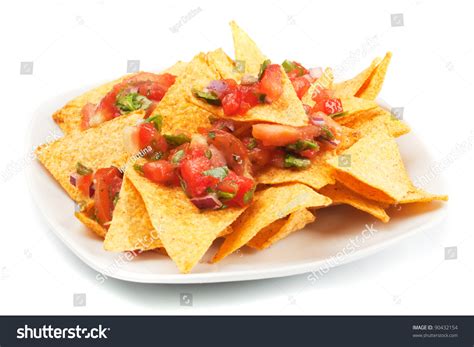 Nachos Corn Chips Fresh Homemade Mexican Stock Photo 90432154 ...