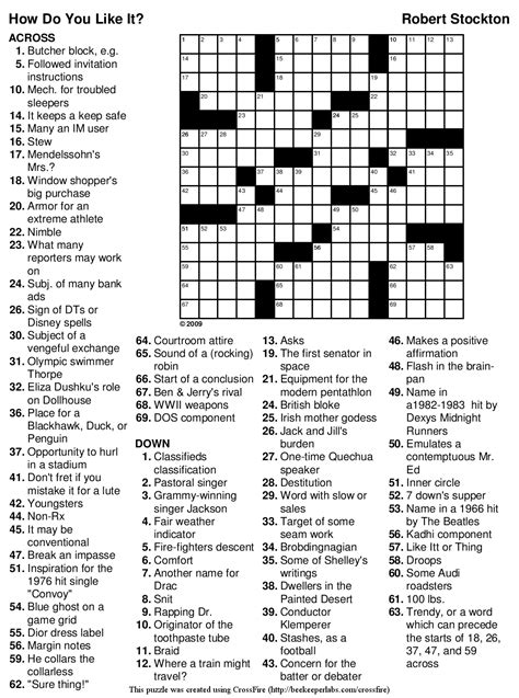 printable crossword puzzles easy adults printable crossword puzzles ...