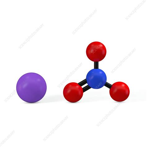 Sodium nitrate molecule, illustration - Stock Image - F030/9470 ...