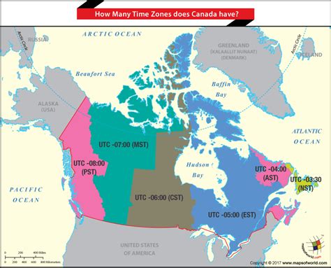 What is Canadian Time Zone | 6 Time Zones of Canada