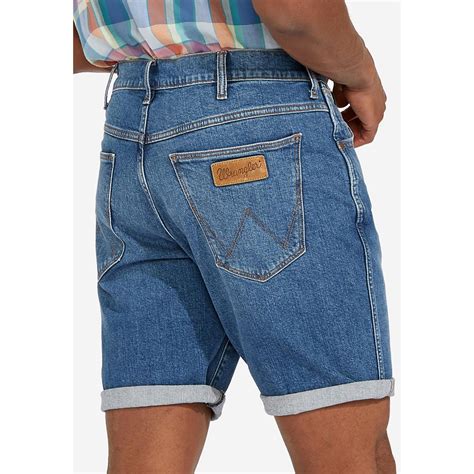 WRANGLER Men's 5 Pocket Denim Shorts Cleaned Up Blue