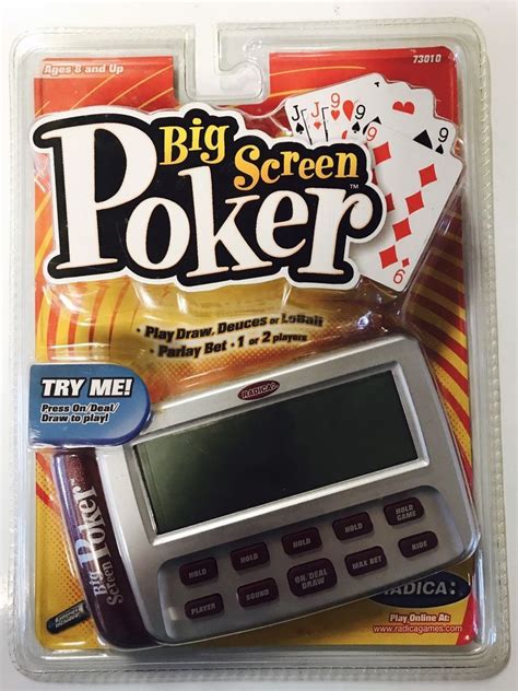 Radica Big Screen Poker Electronic Handheld Game 73010 2002 for sale ...