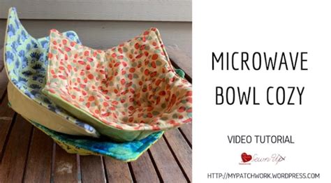 Microwave bowl cozy – video tutorial | Sewing tutorials, Microwave ...