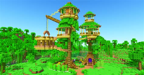 Jungle Treehouse Base | 3D Guide & Download @ Charliecustard Build