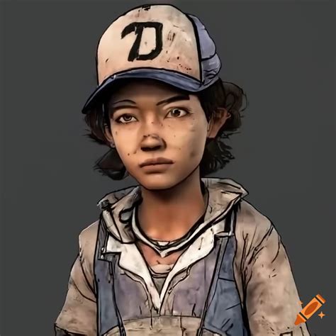 Clementine from the walking dead game season 4 on Craiyon