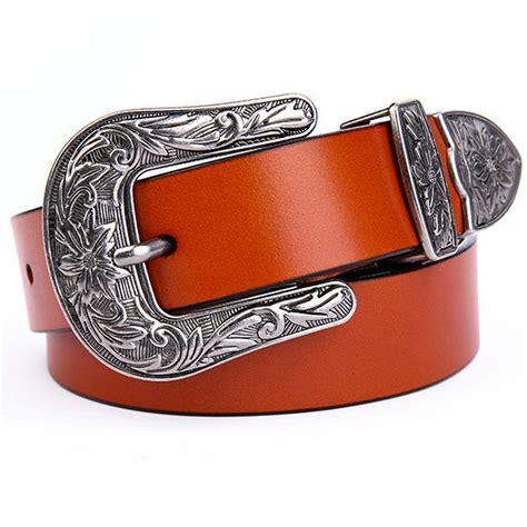 Ayli_AsYouLikeIt - Women's Jean Belt Vintage Western Floral Buckle ...