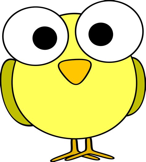 Clipart - Yellow googley-eye bird