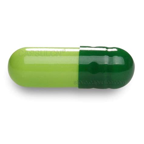 Size 4 dark green light green empty gelatin capsules - CapsulCN