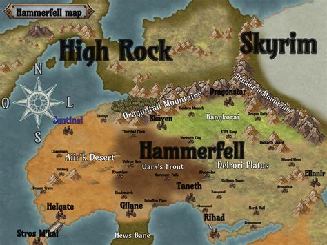 Hammerfell map from The Elder Scrolls. I will use this map for an RPG ...