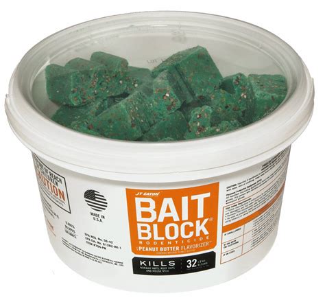 JT EATON Rodenticide, Block, 4 lb, Diphacinone, Includes (64) 1 oz ...