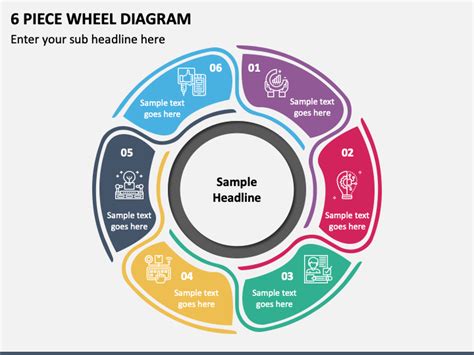 6 Piece Wheel Diagram PowerPoint Presentation Slides - PPT Template