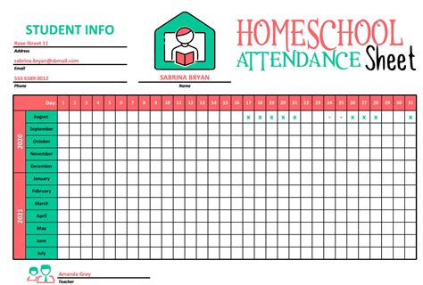 Attendance Form Template