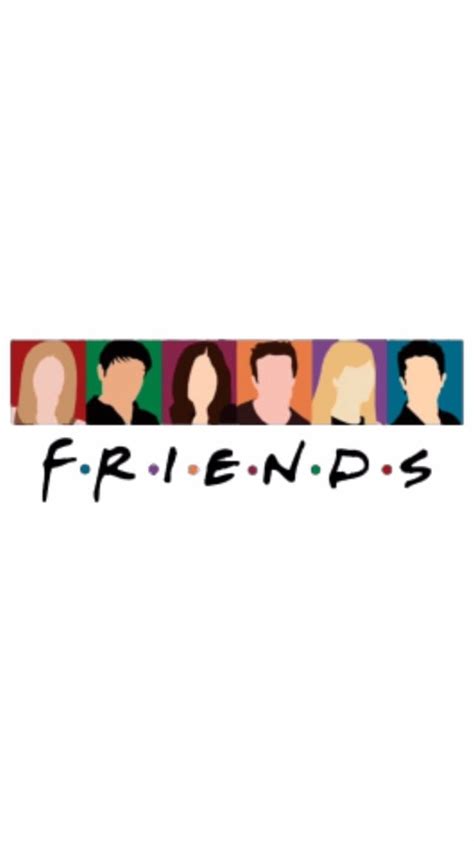 the friends logo is shown in different colors