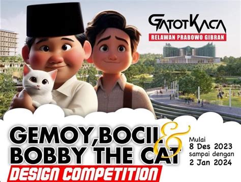 Sukarelawan Prabowo-Gibran Gelar Lomba Desain Gemoy hingga Bobby The Cat