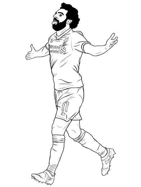 Printable Mohamed Salah coloring page - Download, Print or Color Online ...