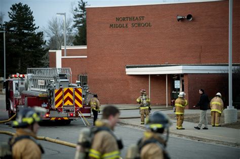 Fire at Northeast Middle School - Midland Daily News