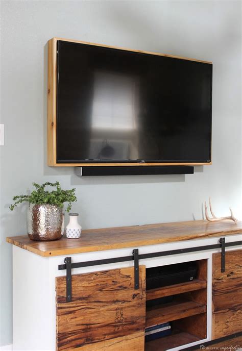 wall mounted tv wood frame - Alayna Baugh