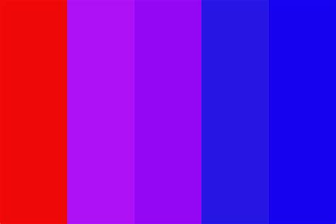 red to blue gradient Color Palette