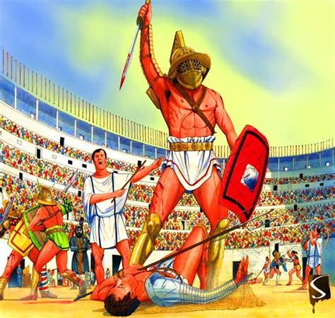 Gladiators dueling in the Colosseum Gladiator Games, Roman Gladiators ...