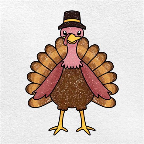 Thanksgiving Turkey Drawing - HelloArtsy