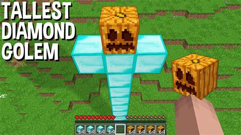 YOU will be SHOCKED if SPAWN TALLEST DIAMOND GOLEM in Minecraft ...