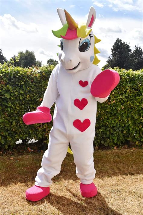 Unicorn Mascot costume Animal PONY mascot costume cute heart printed ...