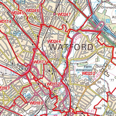 Watford Postcode Map (WD) – Map Logic