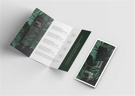 US Letter Tri-Fold Brochure Mockup (PSD)