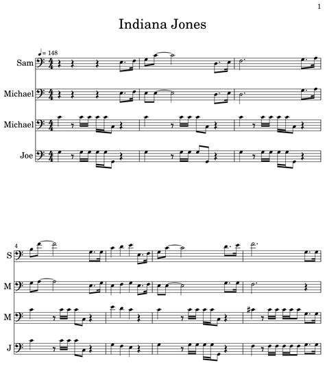 Indiana Jones - Sheet music for Trombone