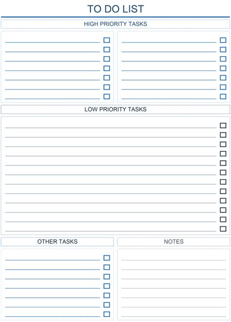 Priority To Do List Template