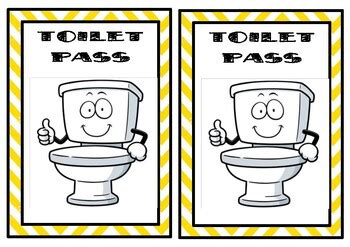 Office Toilet Pass Template