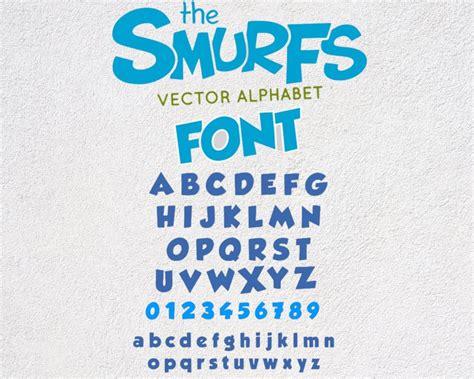 Smurfs SVG Bundle Smurfs Font SVG Files for Cricut Smurfs - Etsy UK