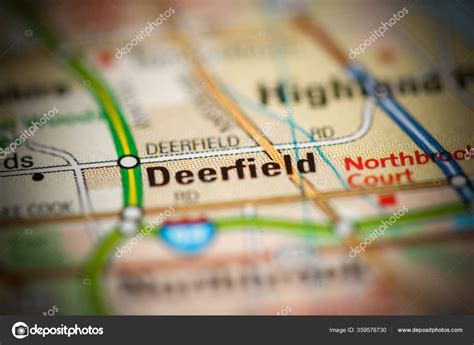 Deerfield Map United States America Stock Photo by ...