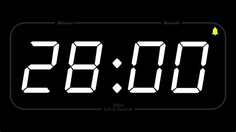 28 MINUTE - TIMER & ALARM - Full HD - COUNTDOWN - YouTube