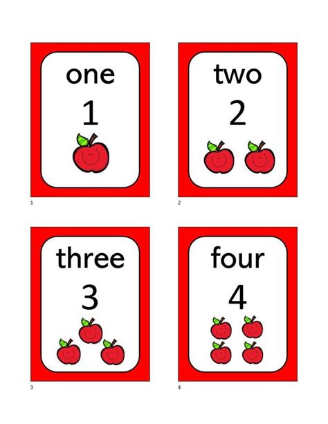 NUMBERS FLASH CARDS numbers 1 to 20/ Kindergarten/ Educational Game ...