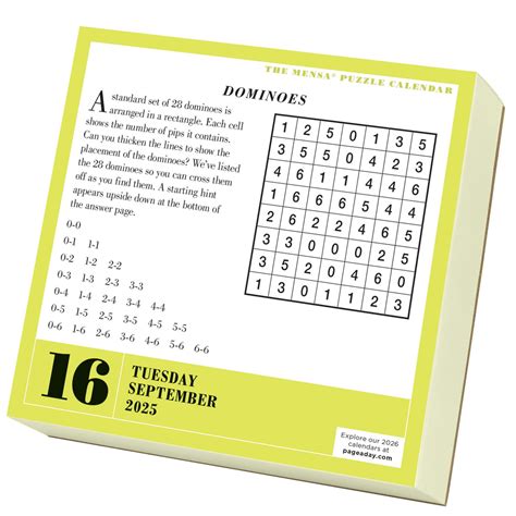 Mensa® 365 Brain Puzzlers Page-A-Day® Calendar 2025