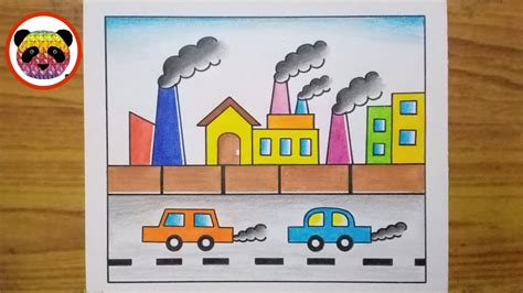 Air Pollution Drawing / Stop Air Pollution Poster Drawing / Environment ...