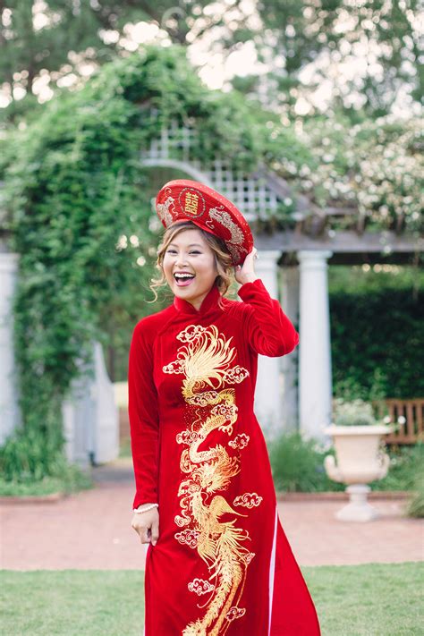 Red Ao Dai Cape Vietnamese Lace Bridal Ao Dai Cape (#TEMA) Vietnamese ...