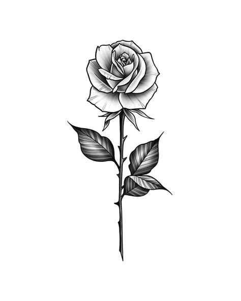 Rose tattoo design black and grey | Geometric rose tattoo, Body art ...