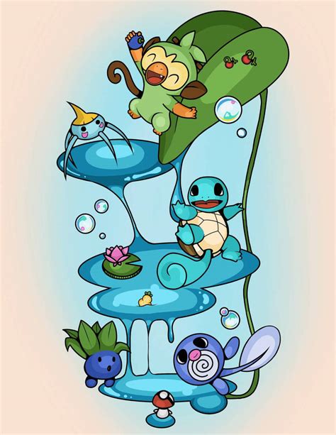 Water and Grass Pokemon Playtime by techno-puppy3 on DeviantArt