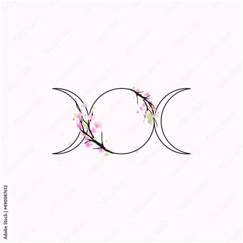 Download triple moon goddess vector watercolor tattoo idea Stock Vector ...